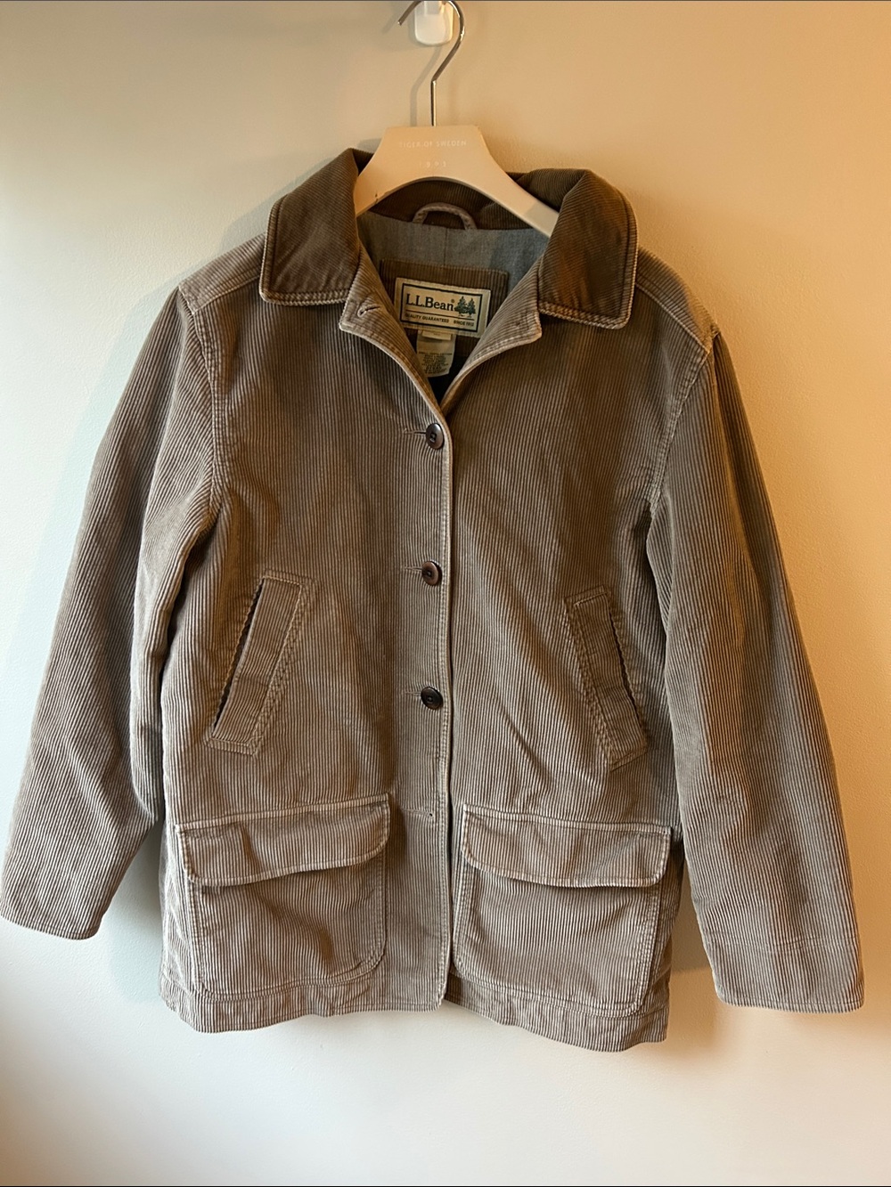 Vtg 90s L.L. Bean Women's Corduroy barn Jacket / chore coat sz Med